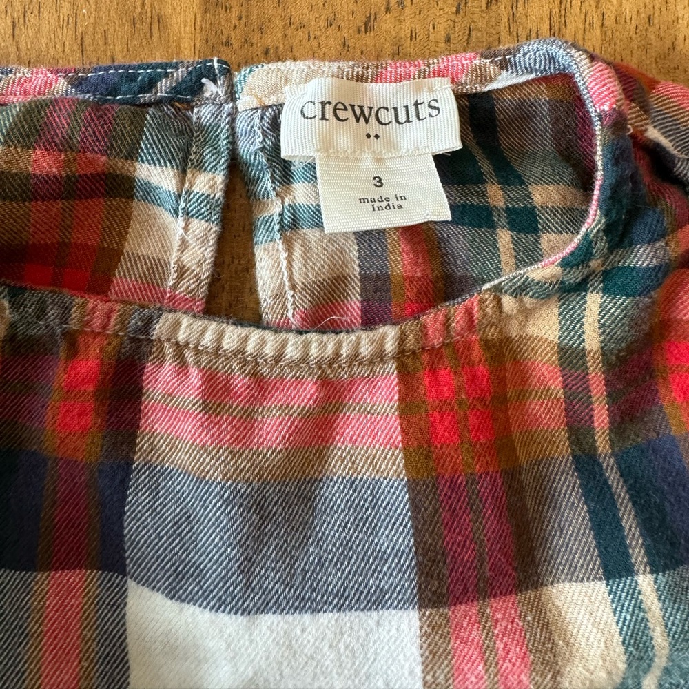 Crewcuts Plaid Ruffled Top - 3T - Picture 5 of 5